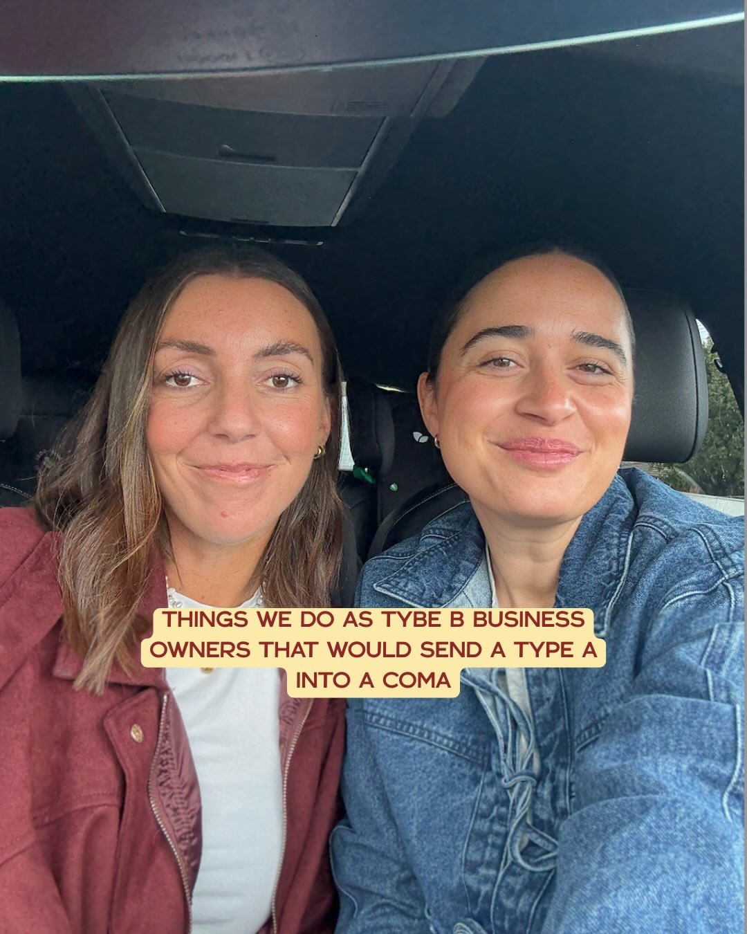 Things we do as type B business owners that would send a type A into a coma 💀

As much as we would love to be the &ldquo;super organised, type A&rdquo; business owners that&rsquo;s just not us, but hey it&rsquo;s working! Just two type B friends wit