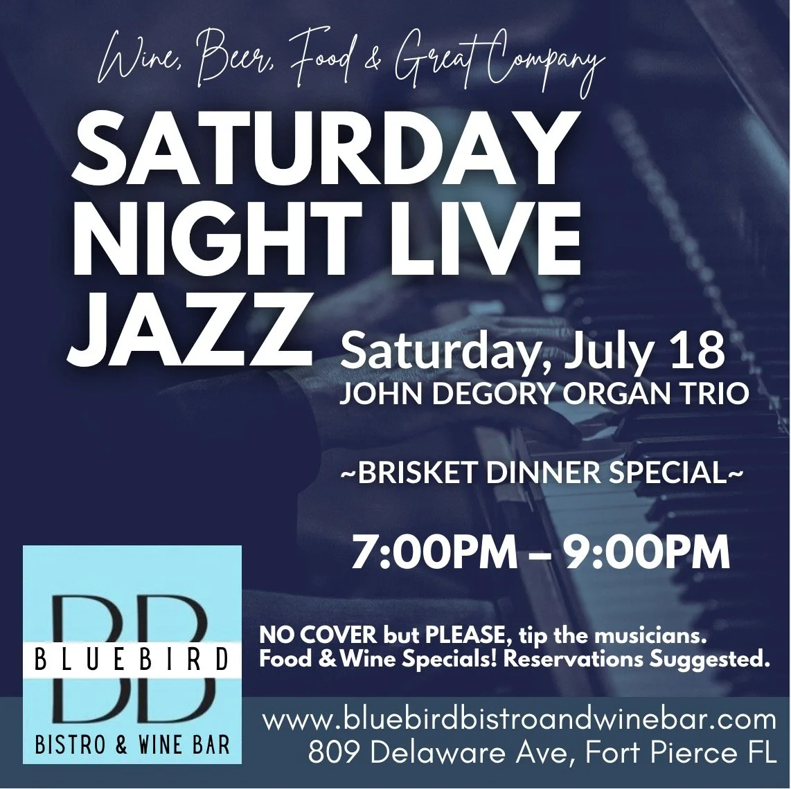 Saturay Night Live JAZZ with John Degory Organ Trio
