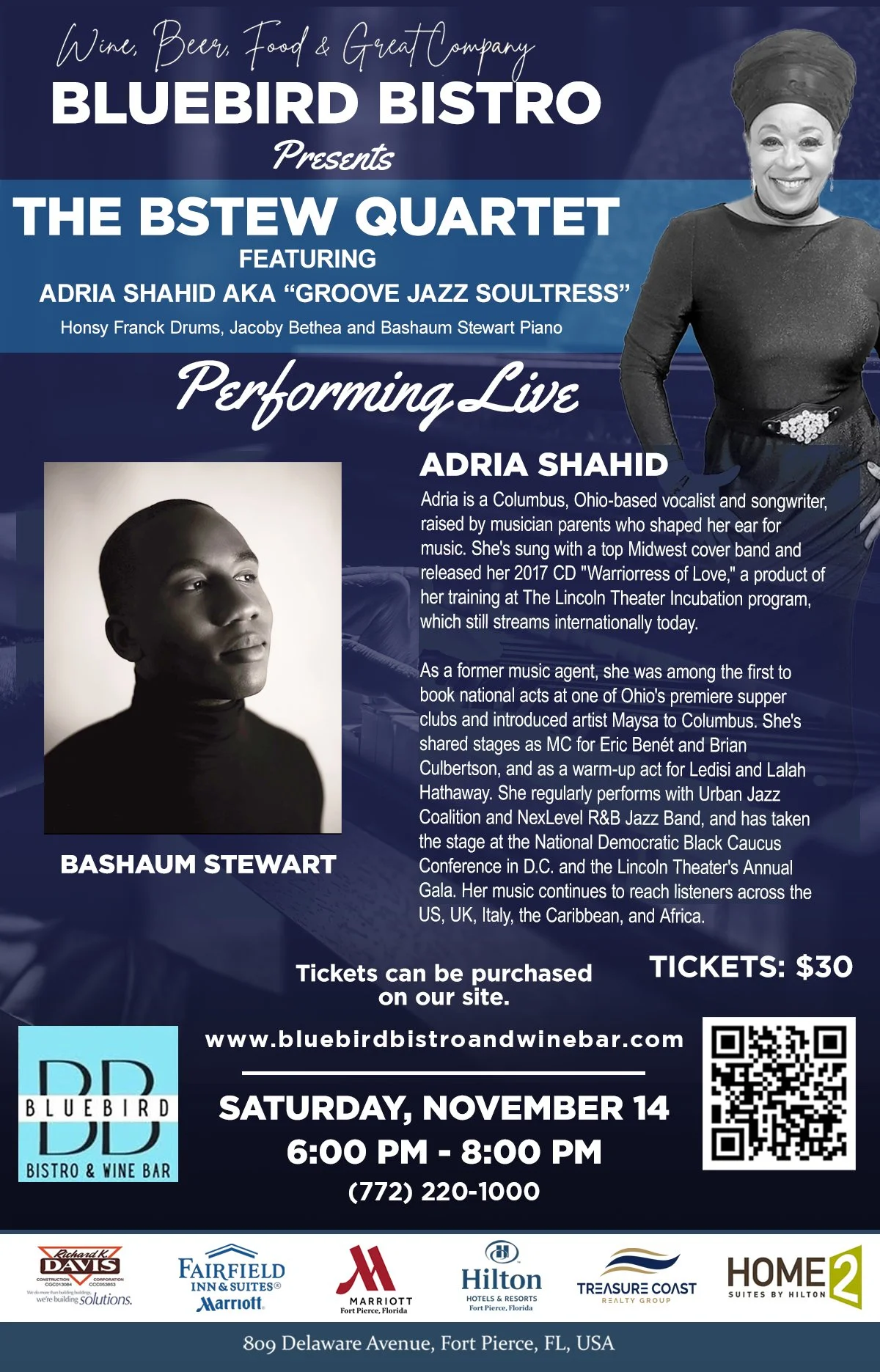 The BStew Quartet featuring. Adria Shahid