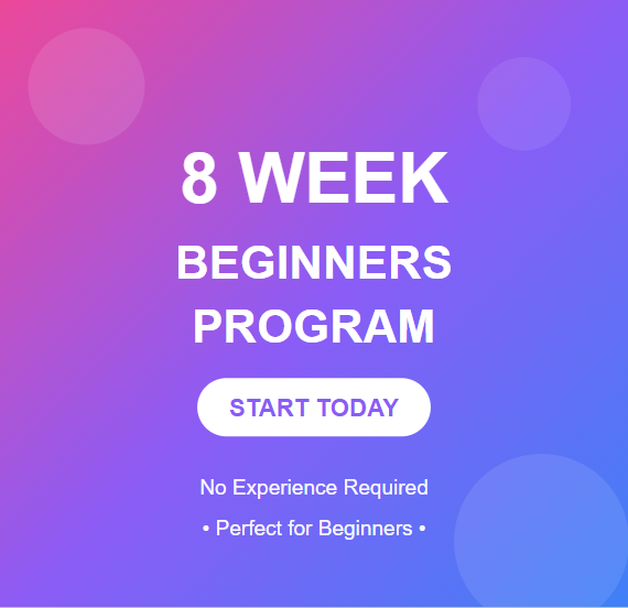 8 week beginners program and guide to gym ebook.