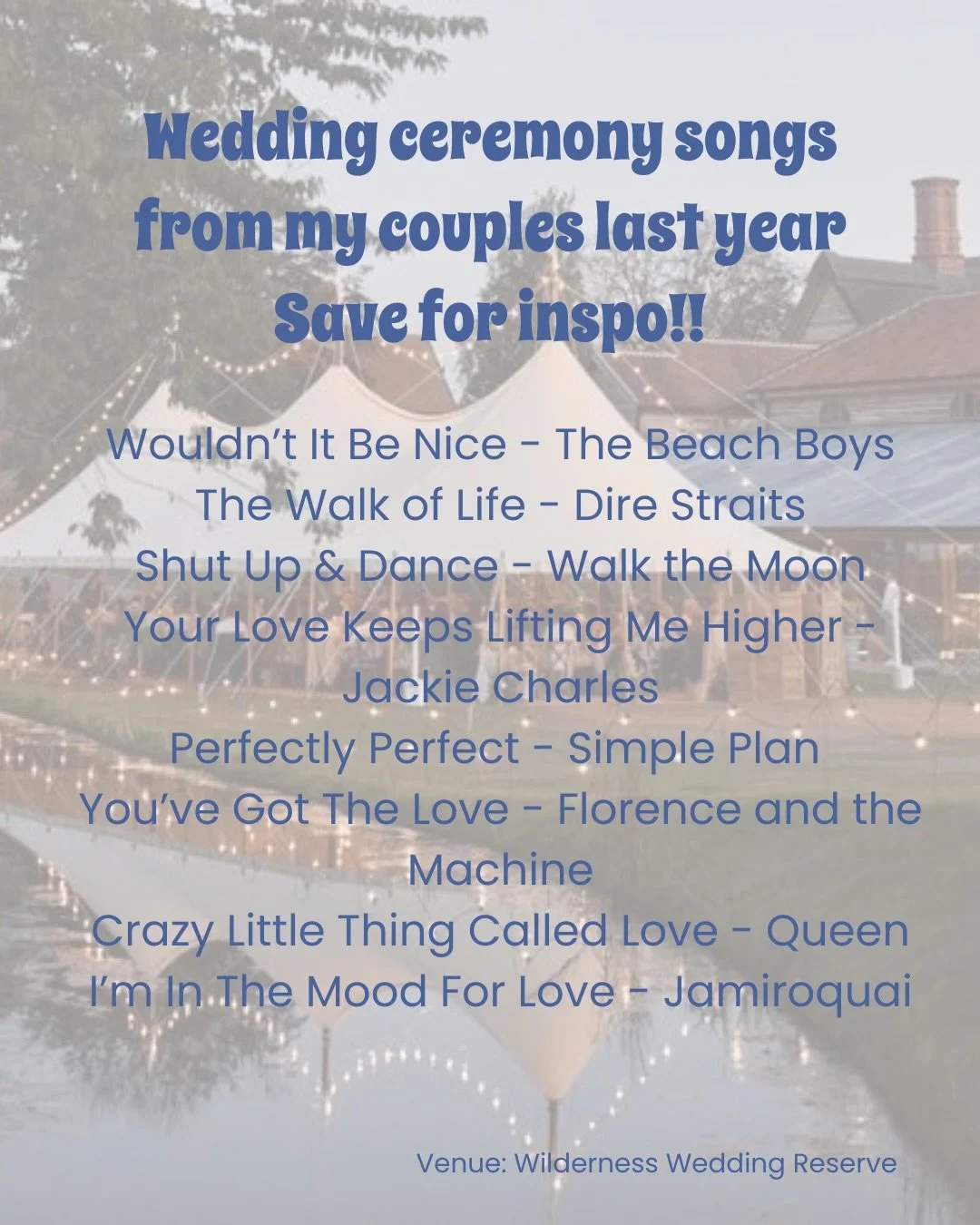 Save this post for some wedding ceremony music inspiration 🎶

Last year, the ceremonies I officiated were soundtracked by an incredible mix of genres and intentions. From classical cello accompaniments to shout-from-your-lungs sing-alongs; old favou