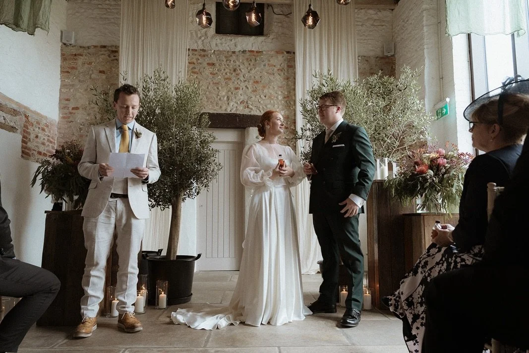 Harry and Aysha needed a little gentle encouragement to include a reading in their ceremony&hellip; and I&rsquo;m so glad they did.

Rhys absolutely delivered. We worked together over a few video calls while he was living the high life working on a y
