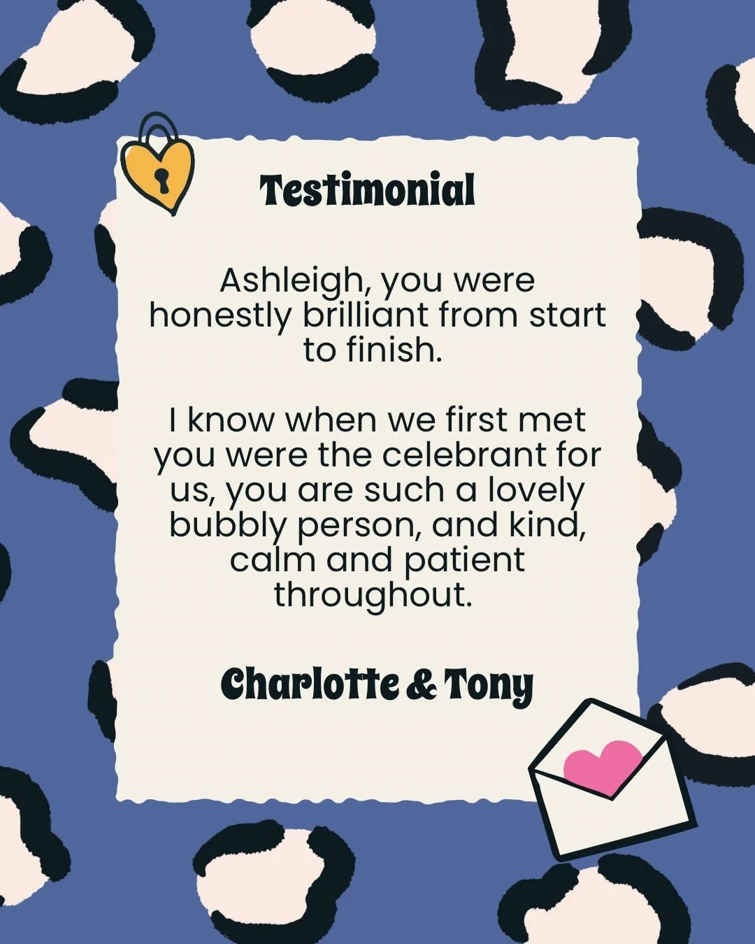 Receiving messages like this remind me how good I am at my job! To be completely honest, I often get imposter syndrome, lack in confidence (even though outwardly I present differently), but I know that being able to get to know people and retell thei