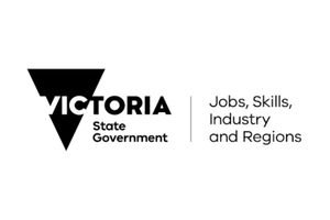 Victoria State Government logo with text: 'Jobs, Skills, Industry and Regions'.