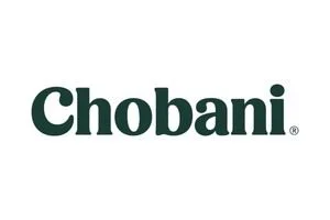 Chobani logo in green text on a white background.