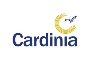 Cardinia logo with a stylized yellow crescent and blue bird above the text.