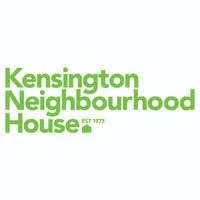 Green text reading 'Kensington Neighbourhood House' with 'EST 1979' below.