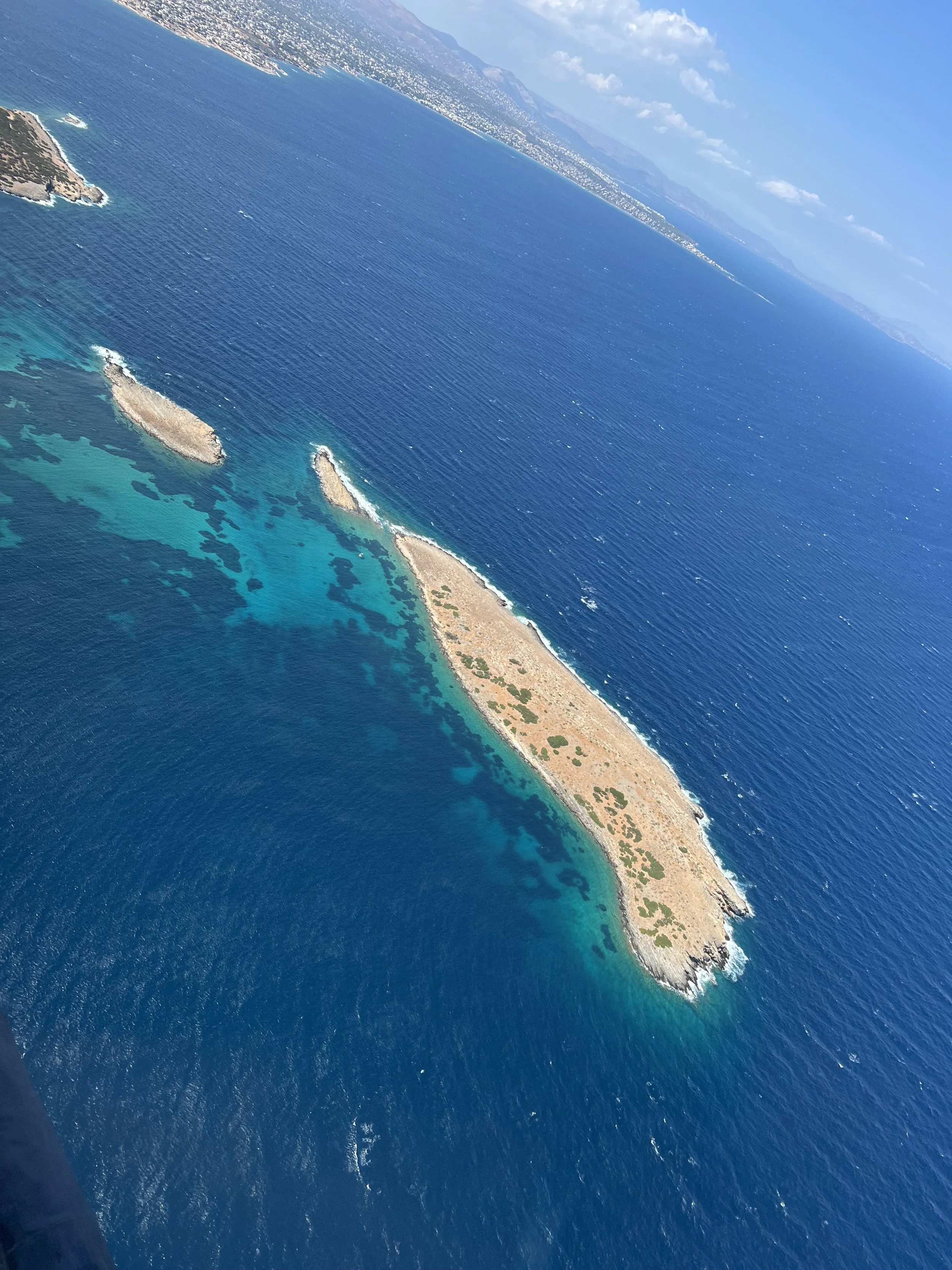 Helicopter view in Mykonos
