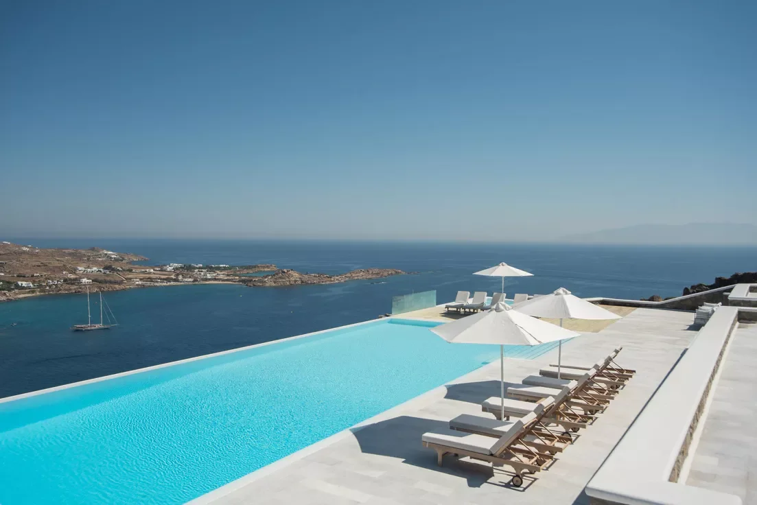 rent a private villa for week in Mykonos