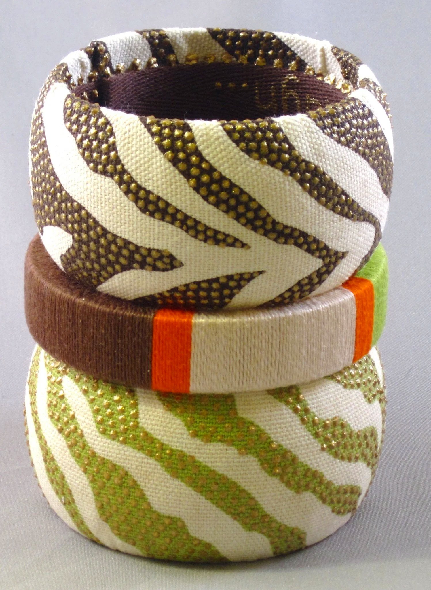 Untamed Thread Bangle Set: ADASSA 1930 design reflects the brand’s love of pattern and texture.