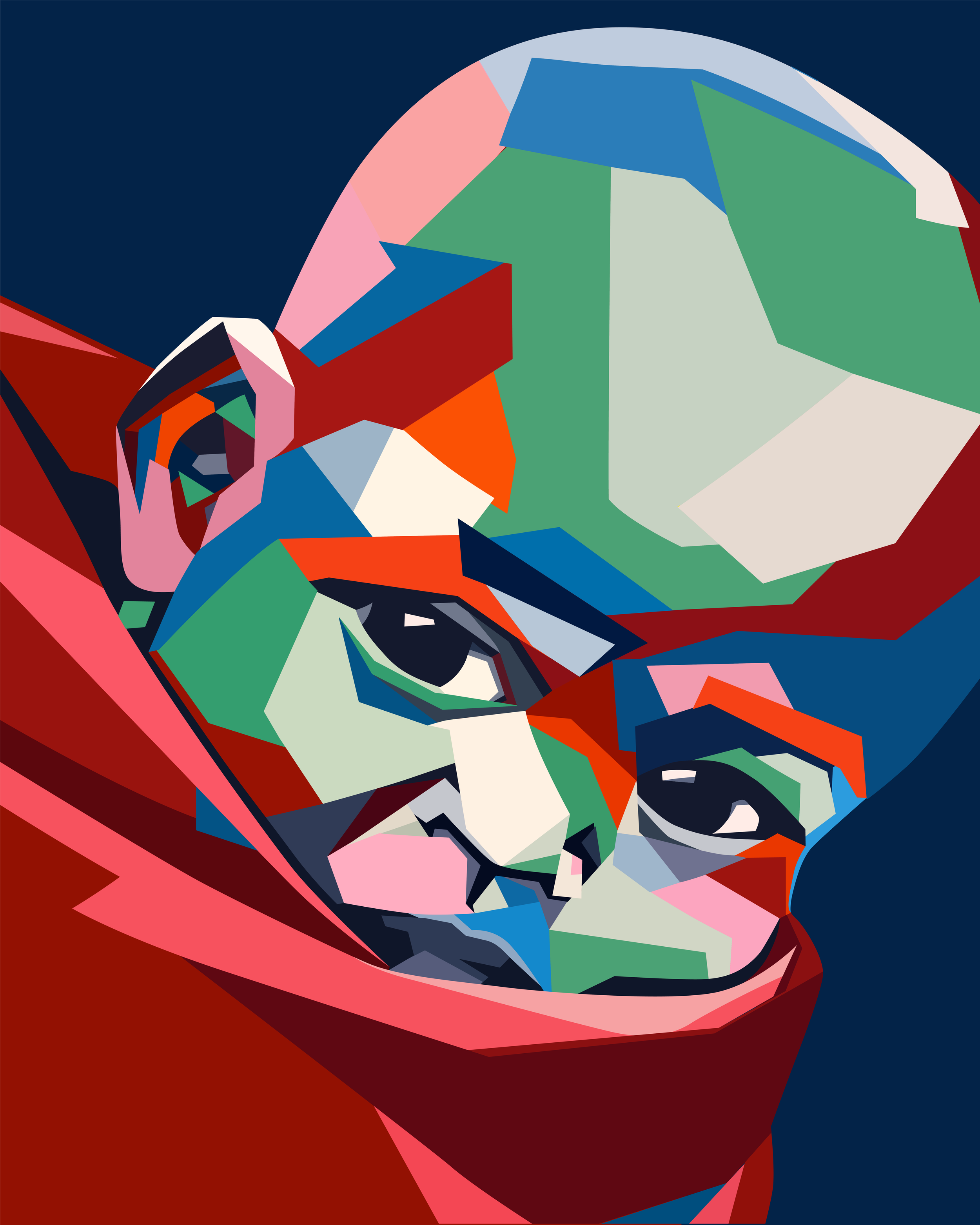 A digital illustration of a baby chick with one eye visible, wearing a hoodie, and sitting inside a red shoe with a pink tongue, against a dark background.