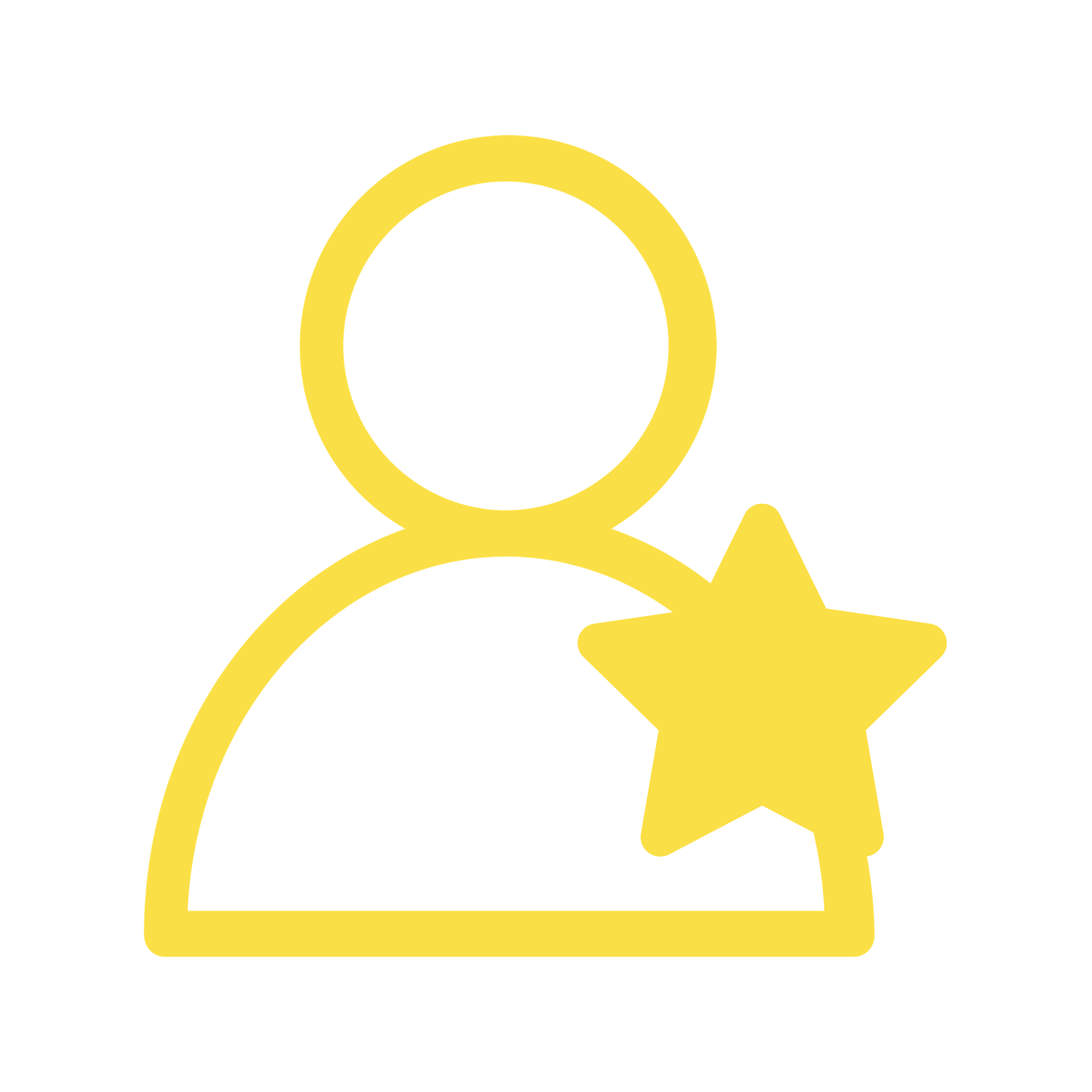 Yellow outline of a person with a circle and an arrow indicating gender symbol on a black background.
