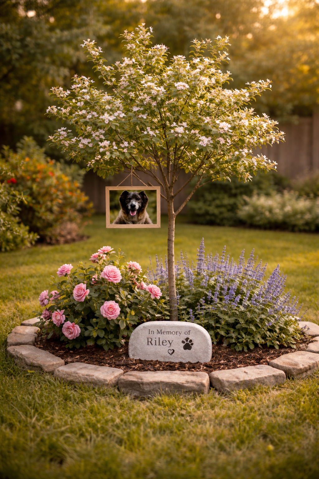 A memory garden to honor and memorialize your furry best friend.