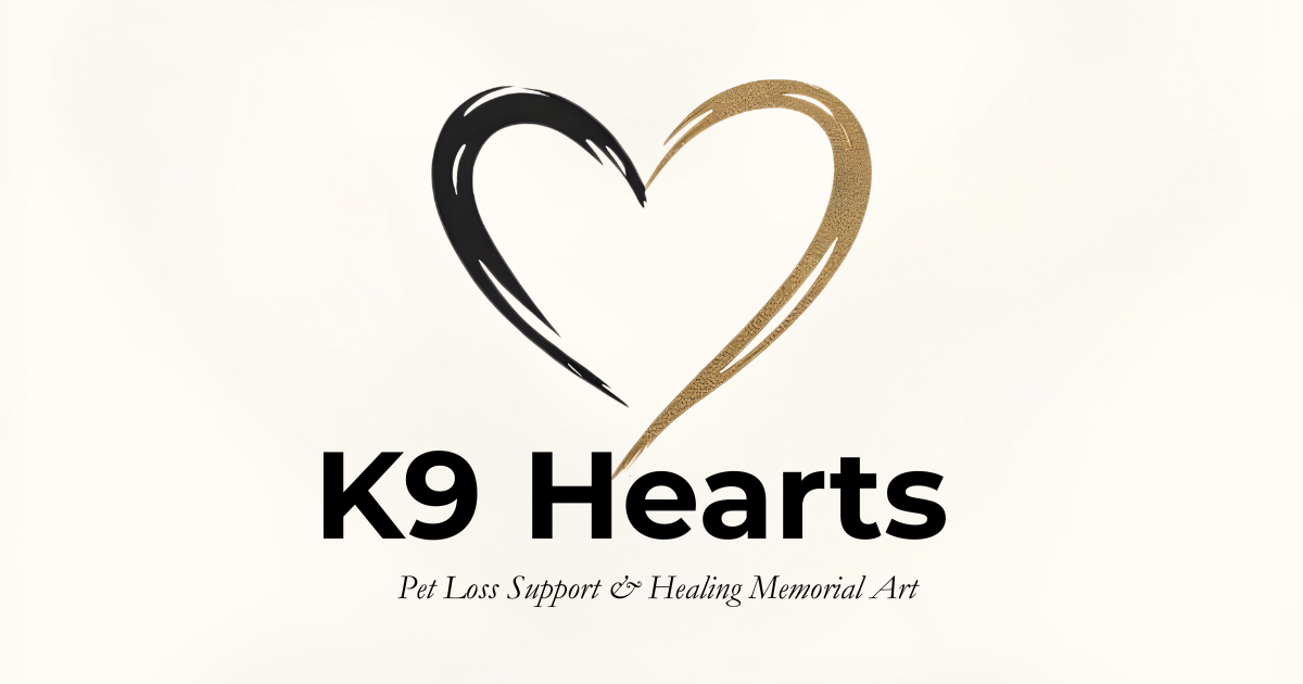 K9 Hearts logo with a stylized heart in black and gold and the text ‘K9 Hearts’.