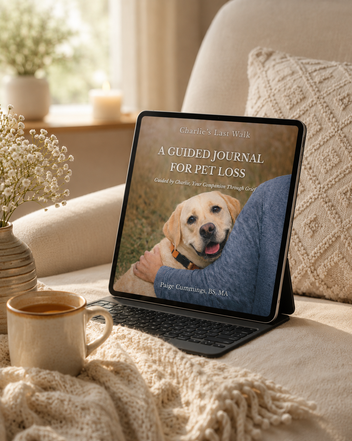 Product-photo-A-guided-journal-for-pet-loss-on-tablet -K9Hearts.png
