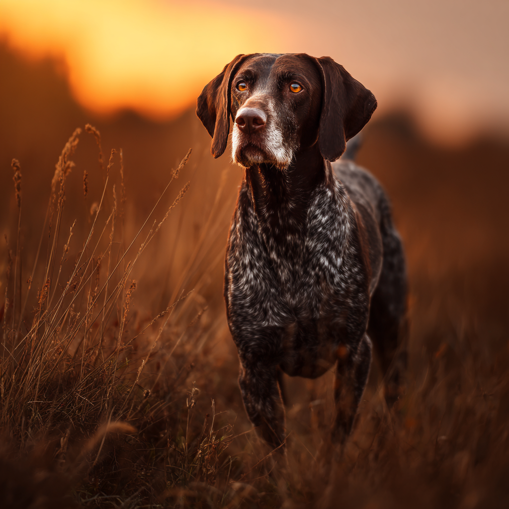 Gunner, a German Shorthaired Pointer — End of Paw Prints Legacy Portrait by K9 Hearts