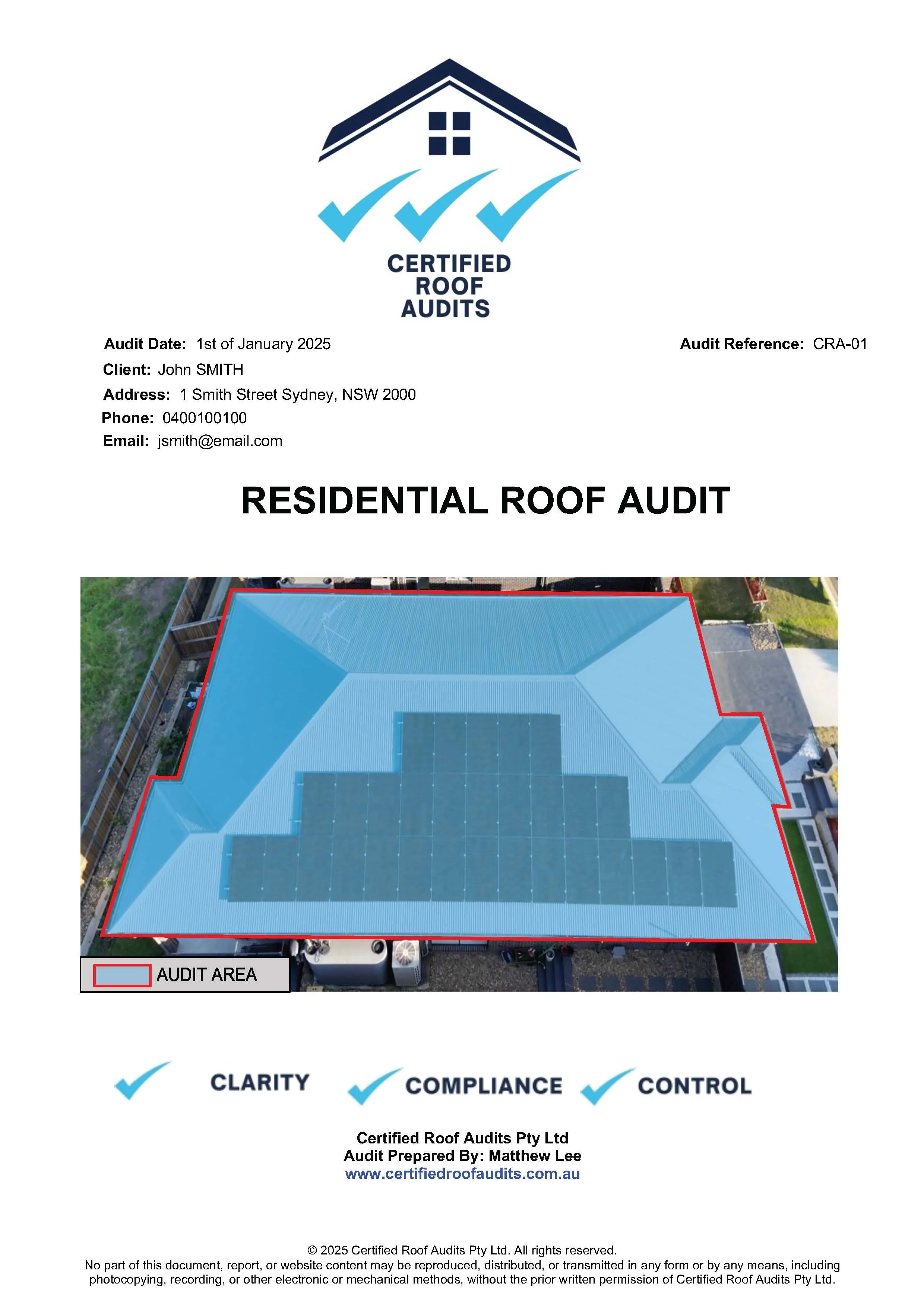 Residential Roof Audit