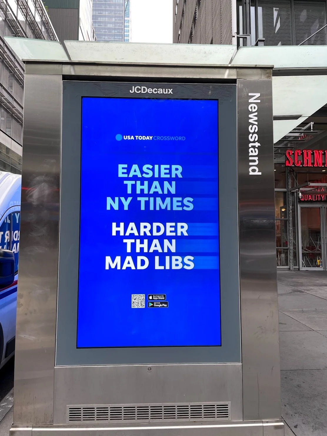 DOOH Ad Live Outside the NYT Building