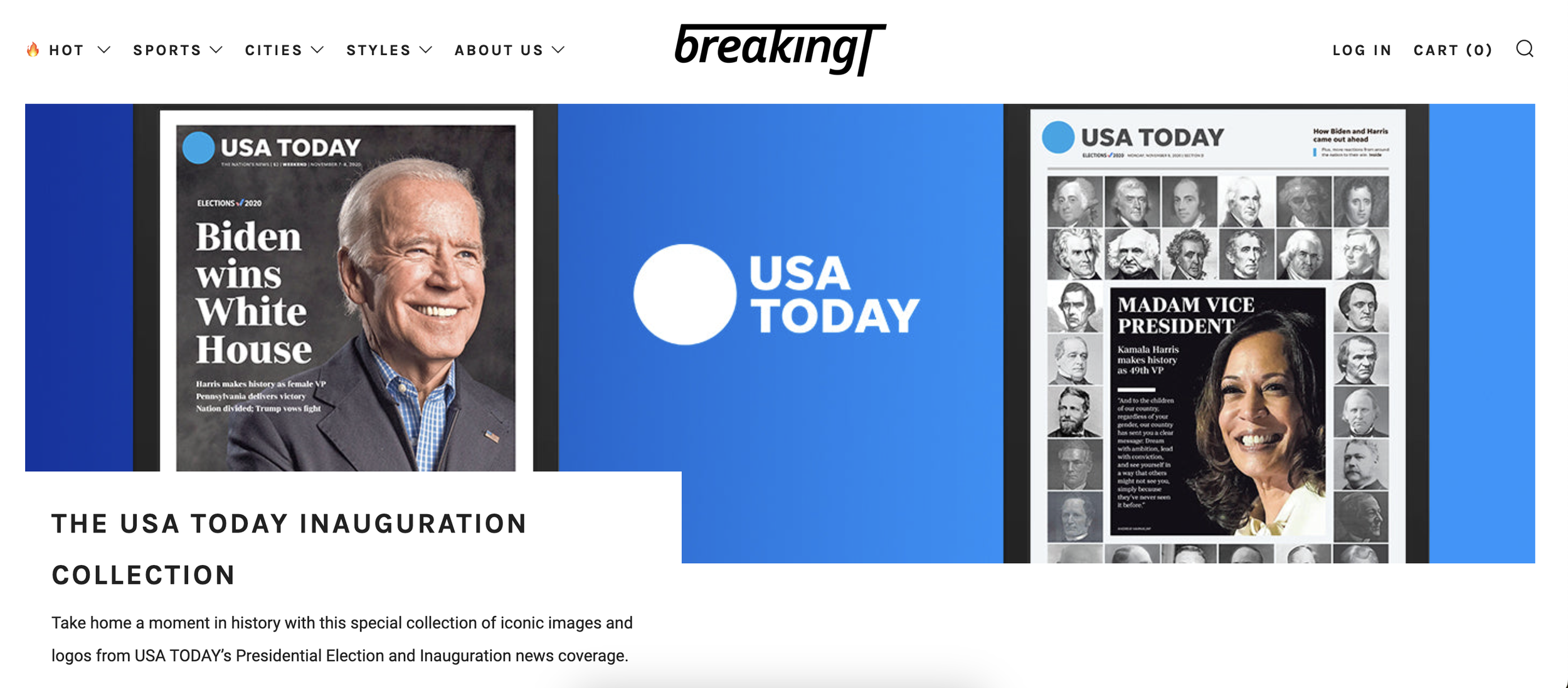 Inauguration Collection on BreakingT
