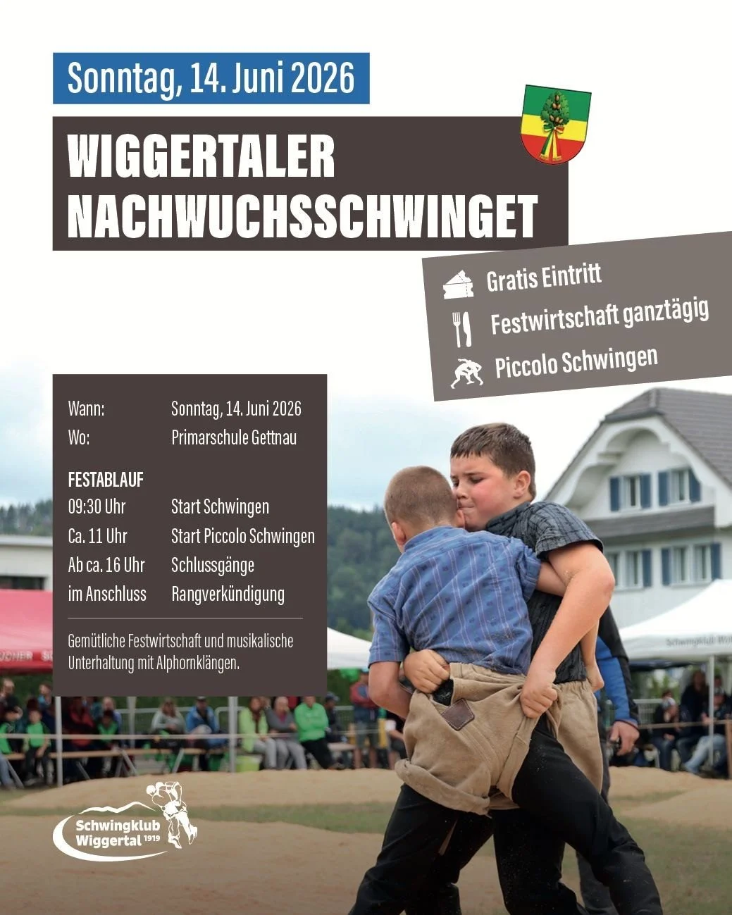 Vorschau Wiggertaler Nachwuchsschwinget 14. Juni 2026