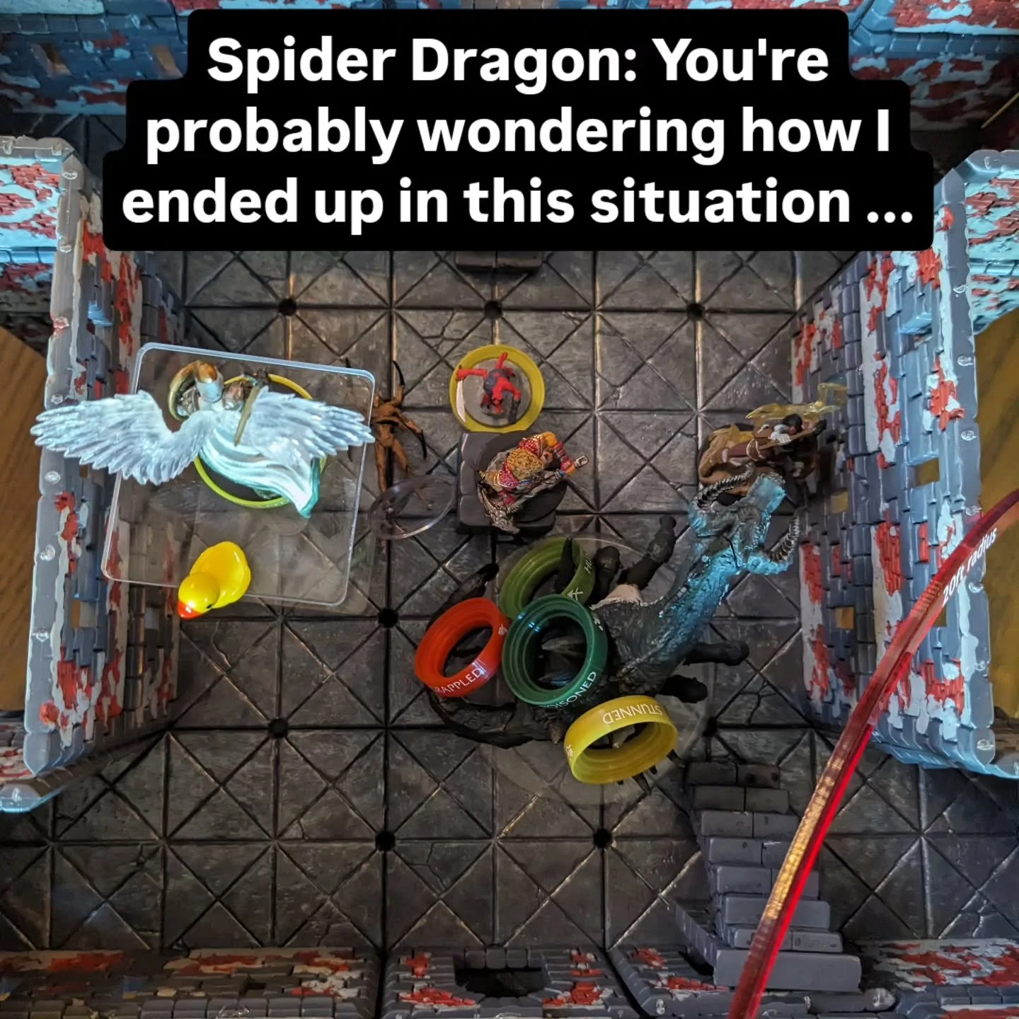 Poisoned, grappled, stunned, and hunter's marked. I double this monster's HP and they still handled it with ease

#dndcombat #wilmingtonnc #tabletopgames