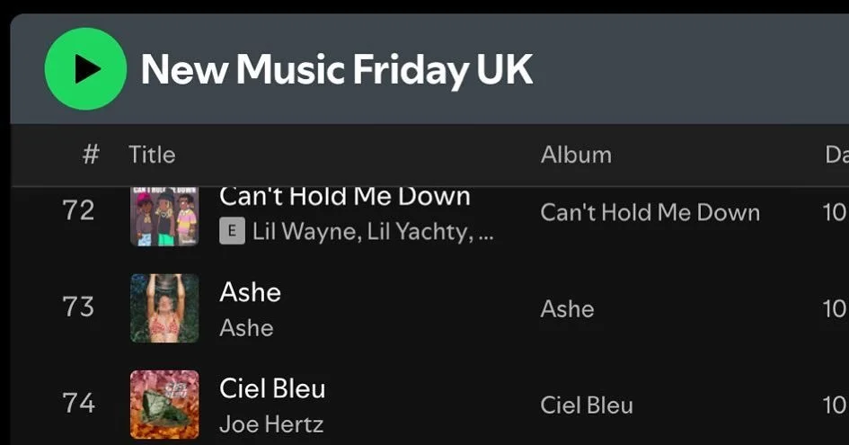 Pretty cool to hear my sax on @spotifyuk New Music Friday playlist on latest single from @joehertzmusic &lsquo;Ciel Bleu&rsquo;. Track&rsquo;s an absolute gem &mdash; thanks for having me again, Joe. 🎷 🎧 🎶