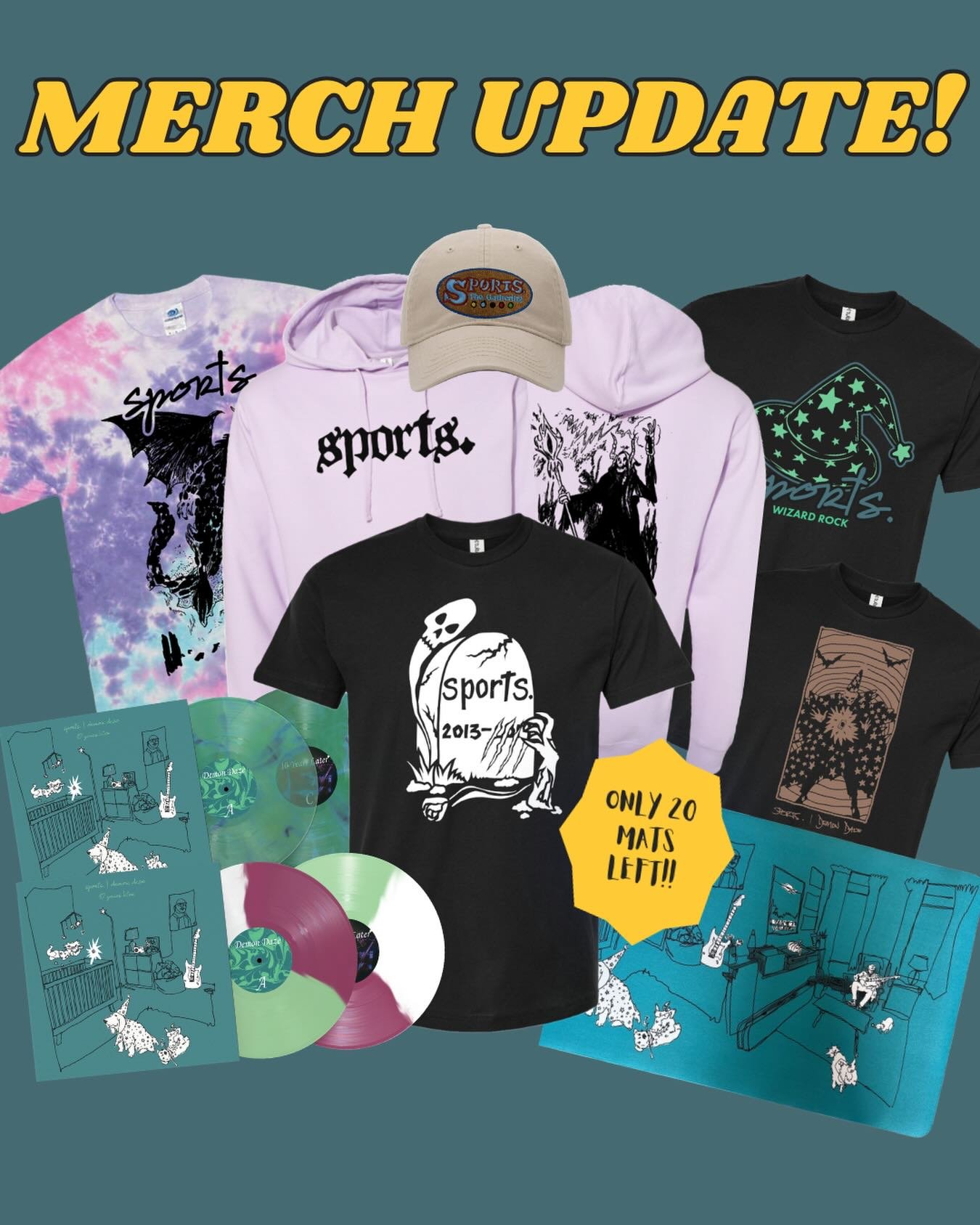 📣MERCH UPDATE! 📣
We&rsquo;ve only got 20 playmats left, and running low on hoodies, mtg hats and some other shirts. Grab your favs while you can, probably won&rsquo;t restock most things for the website until next year. Clean out Kris&rsquo;s basem