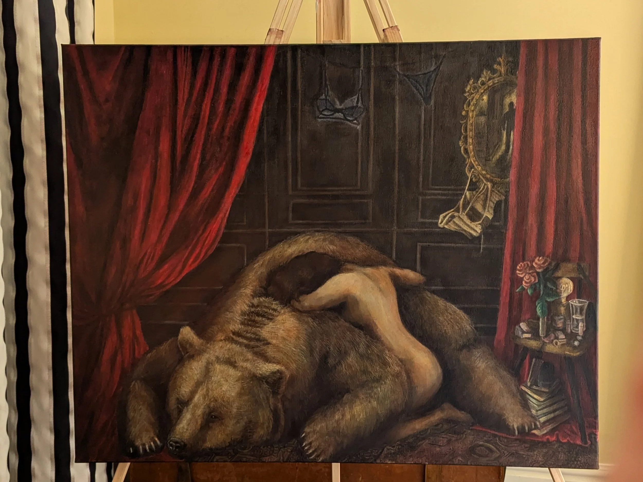 The finished canvas of 'The choice'
