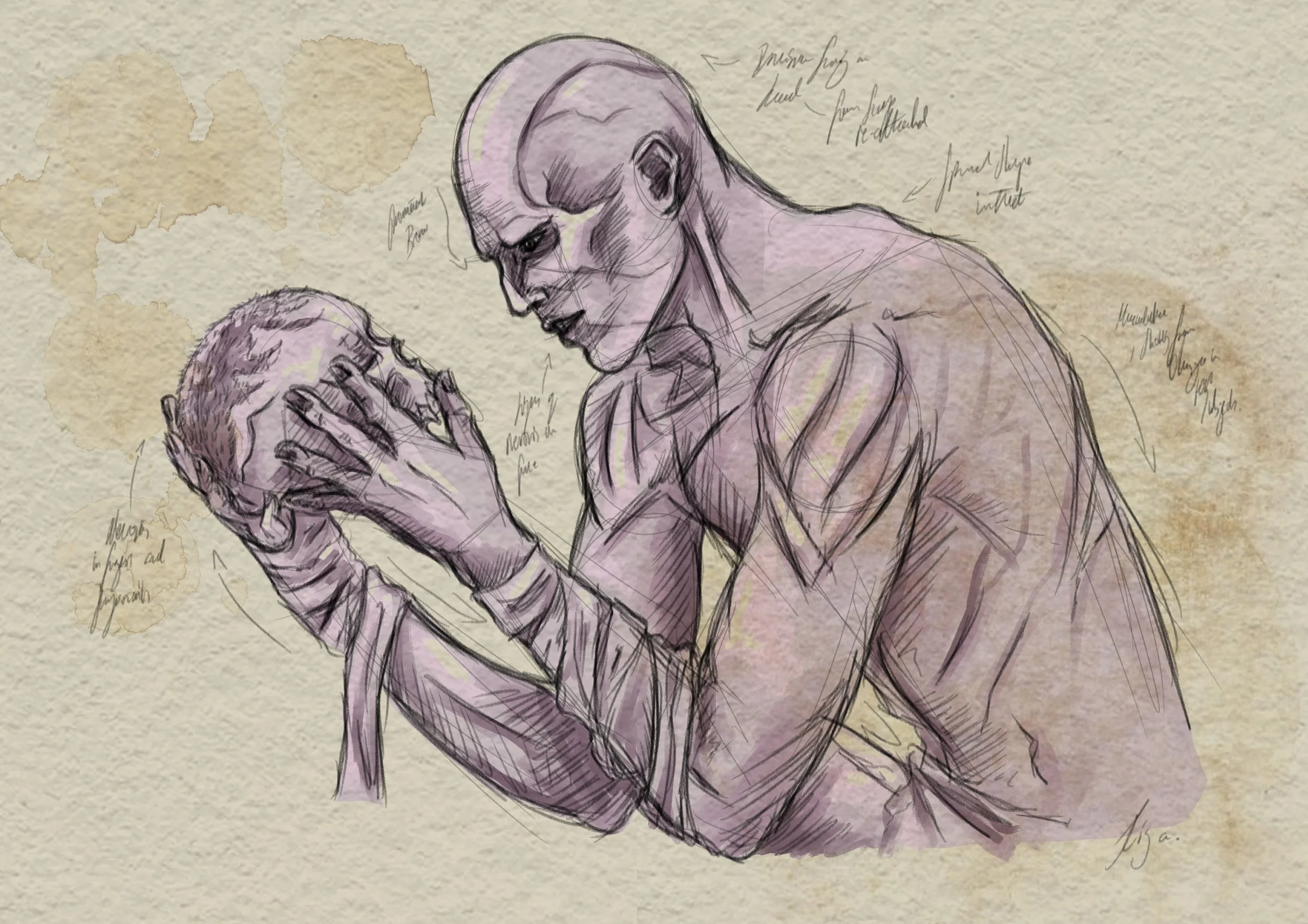 Frankenstein creature sketch coloured.jpg