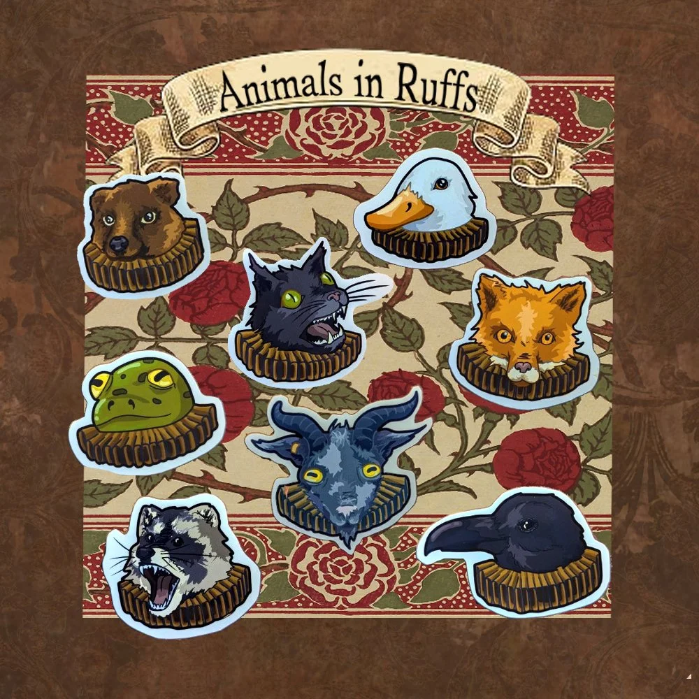 Blind Bag Stickers - Animals in Ruffs