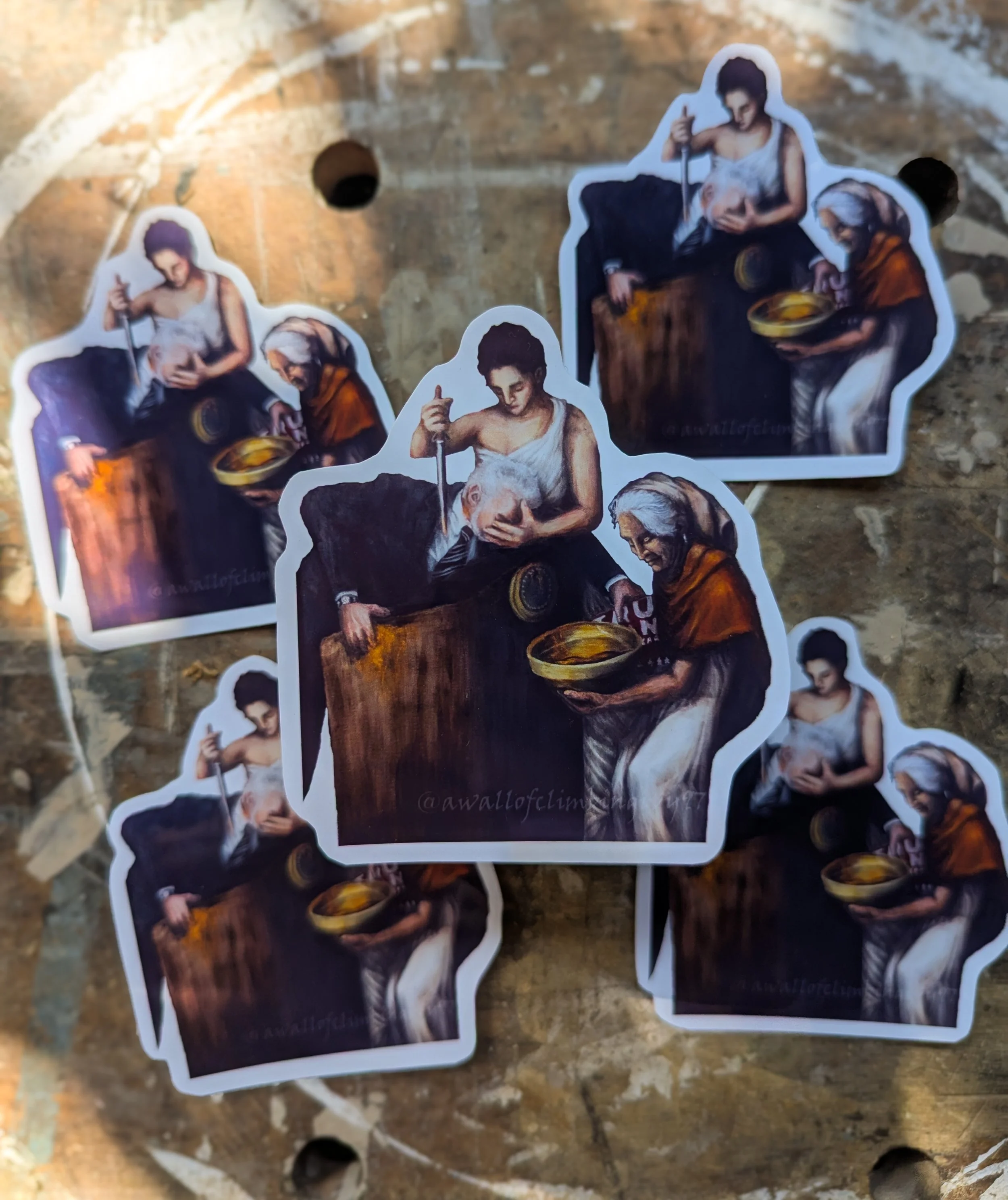 "Eat the rich" - The Coup d'etat of Midas stickers