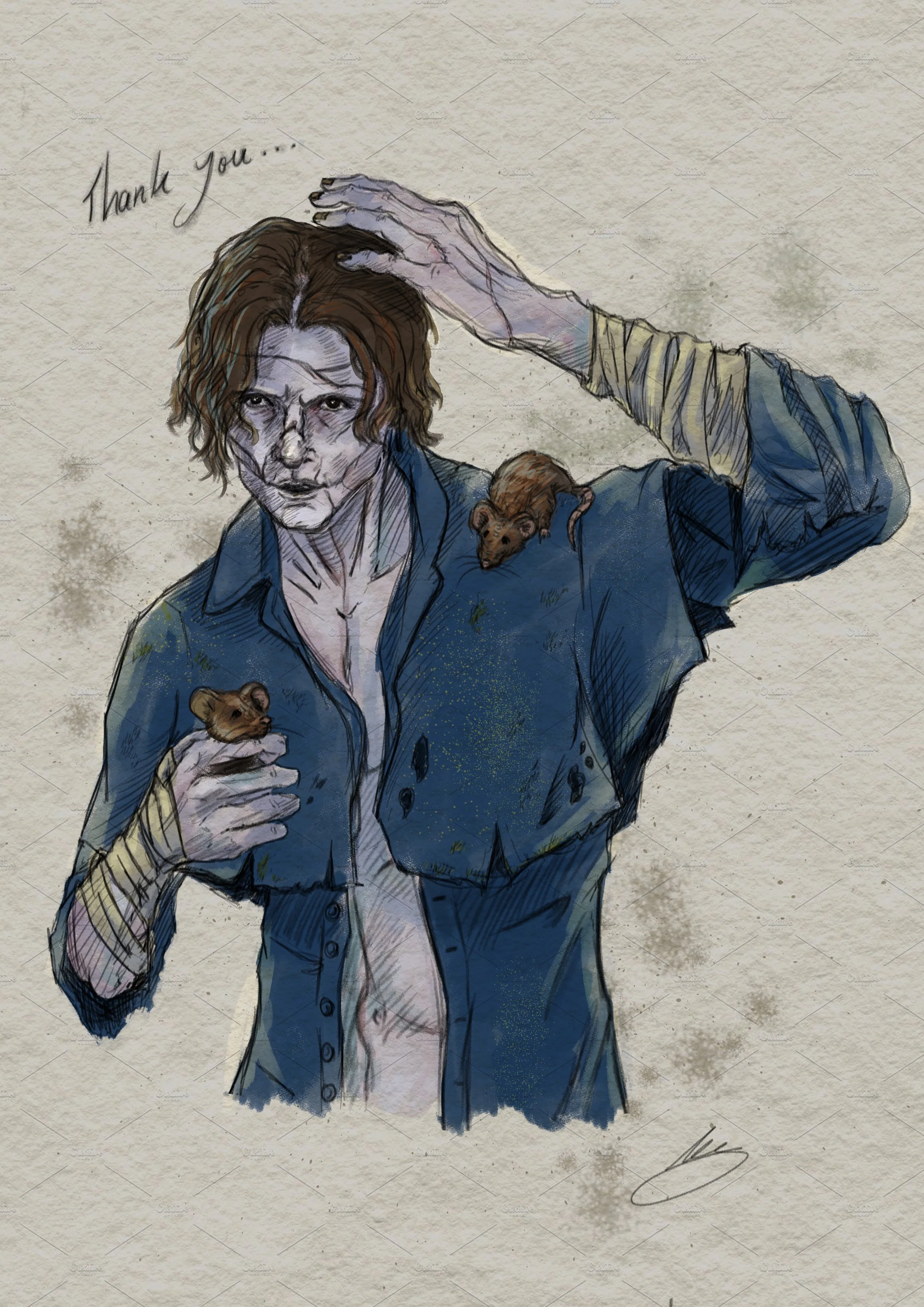 The Creature + rats fanart parchment bg.jpg