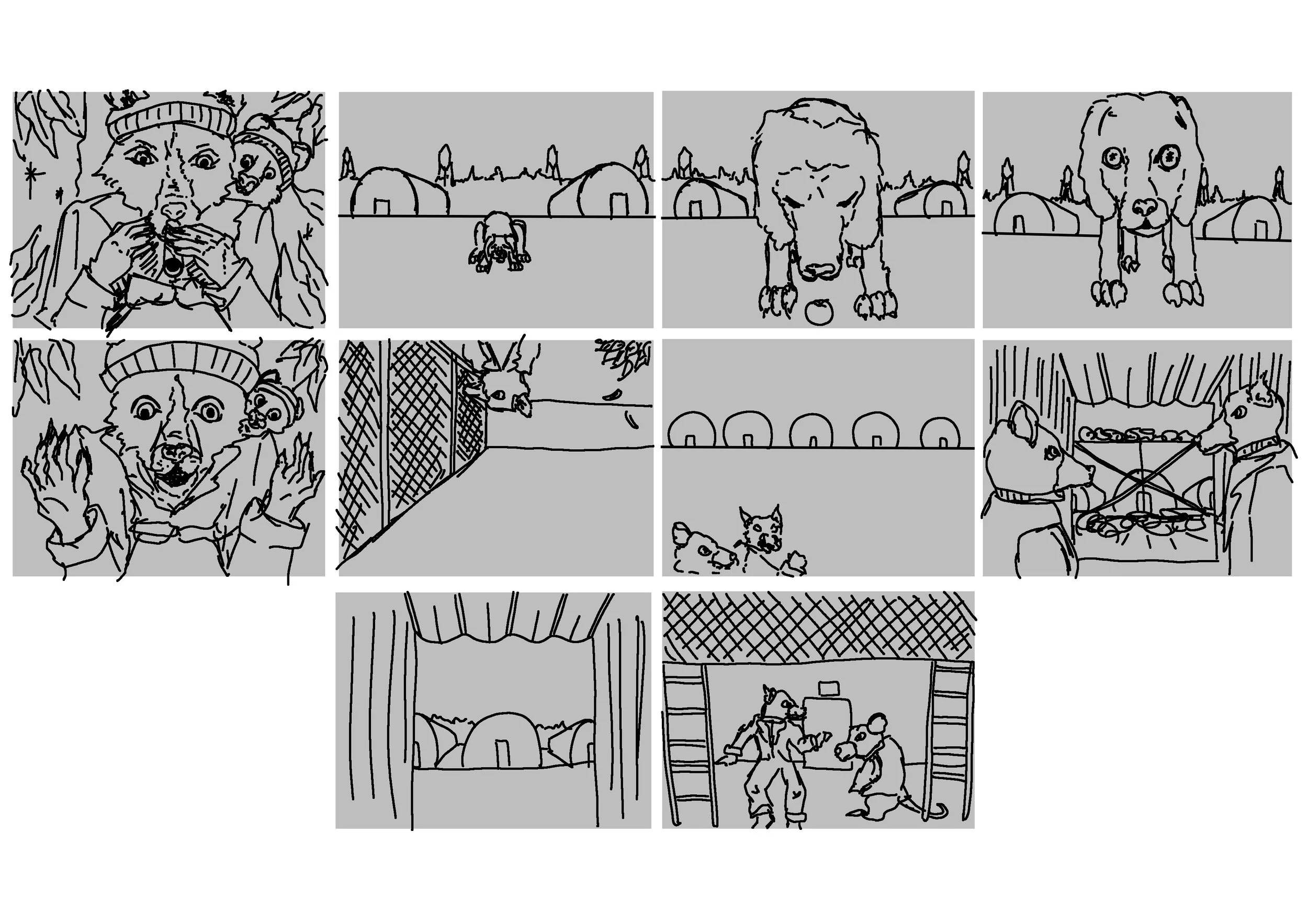 Moving into story boarding we were told make a rough to storyboard for our favourite films, I chose Wes Anderson's rendition of Roald Dhals 'Fantastic Mr Fox'