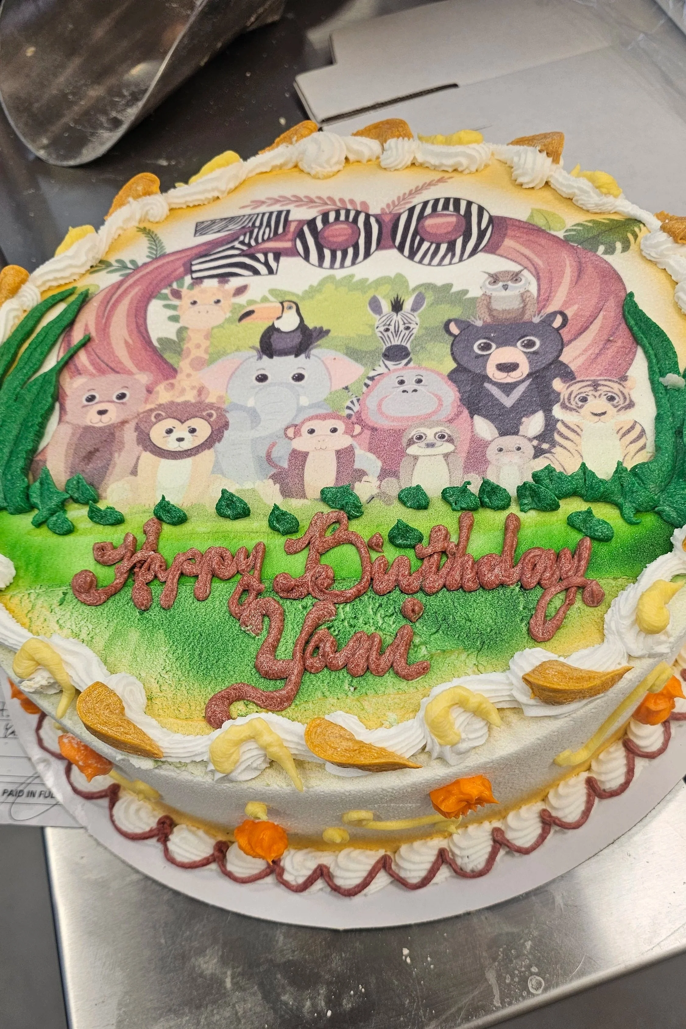 Jungle Zoo Theme Cake