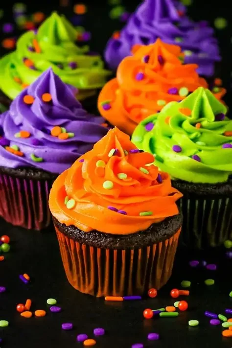 A tall, four-tiered wedding cake decorated with brown roses, gold beads, and cream-colored piping.