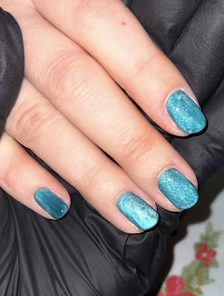 Nail technician training result — gel polish application by Gratia Nail Academy student