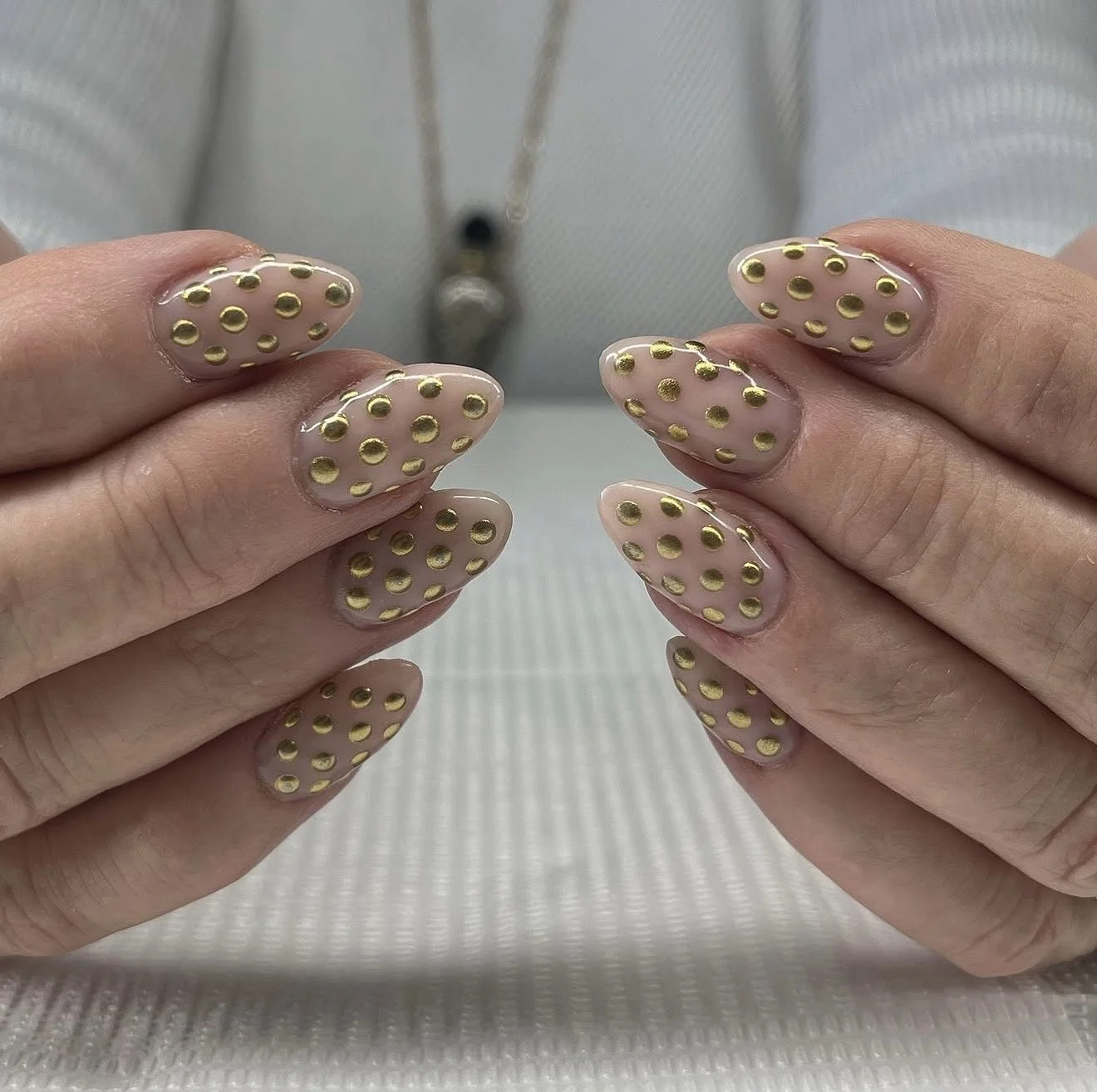 Nail technician training result — gel polish application by Gratia Nail Academy student
