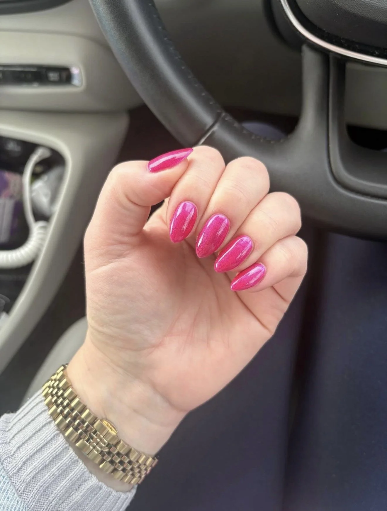 Nail technician training result — gel polish application by Gratia Nail Academy student
