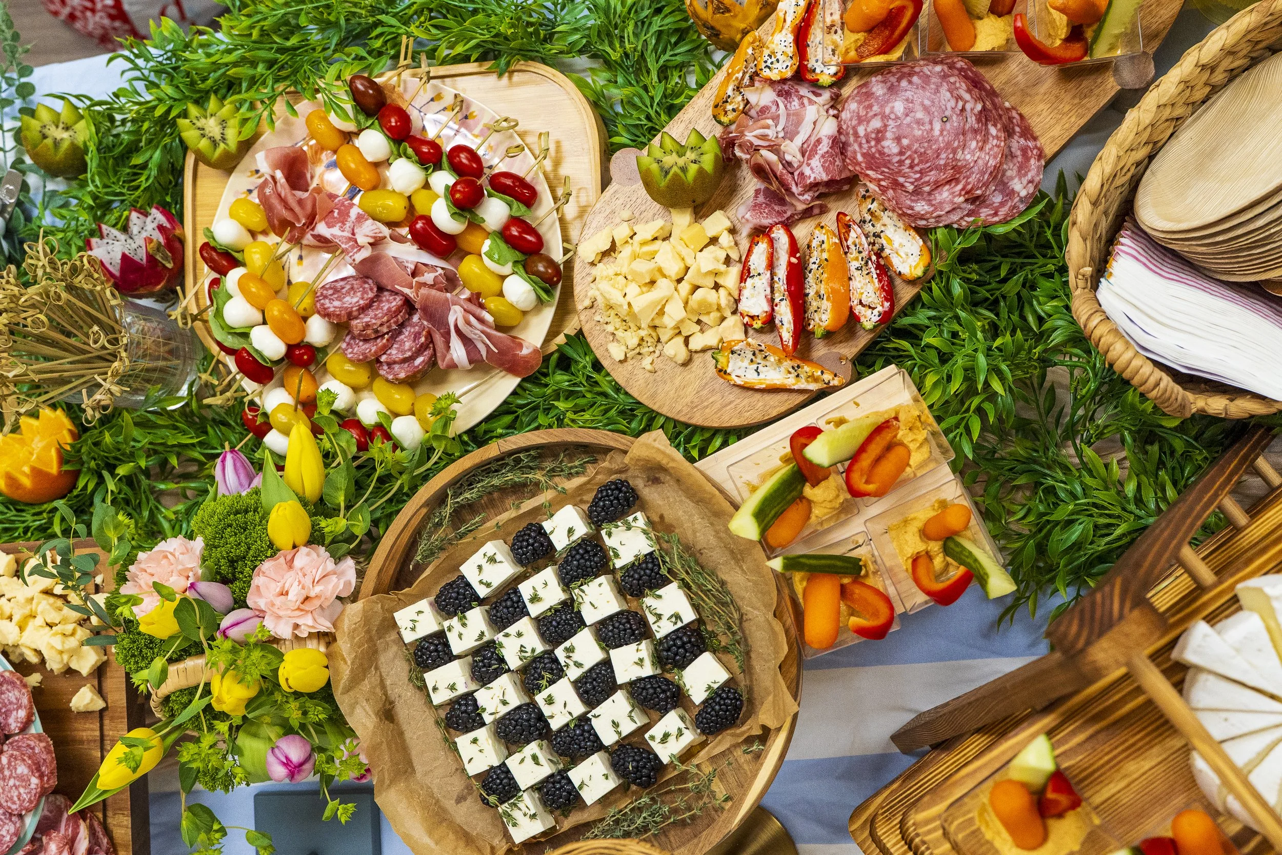 Charcuterie board styled by a Chicago dinner party planner