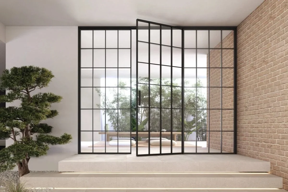 GLASS HINGED DOORS