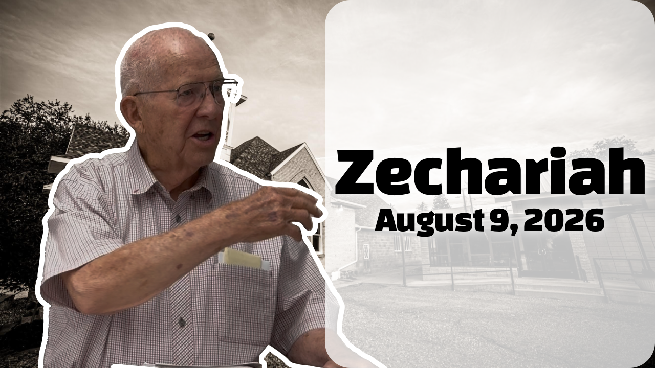 Zechariah — Aug. 9, 2026