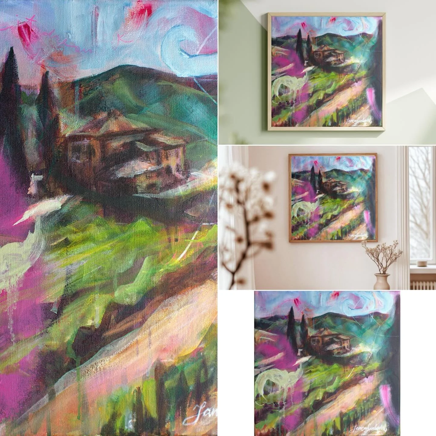 &rsquo;Dream it&rsquo; 40x40cm.
 Uskalla unelmoida. Dare to dream.
Sekatekniikka + &ouml;ljy.
✨
L&ouml;ytyy verkkokaupasta. Postitus sis&auml;ltyy hintaan. Noutona alennus. 
Osamaksumahdollisuus aina.☺️