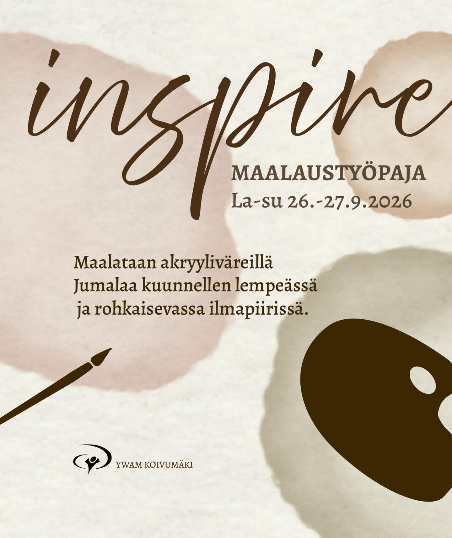 Ilmottaudu @ywamkoivumaki nettisivujen kautta. Nyt on aika, ja nyt on sun luovuuden aika Is&auml;n kanssa!💖 H&auml;n on antanut sulle lahjat ja kiinnostuksen taiteisiin syyst&auml; -joten ota rohkea askel!🤗
Aiempaa kokemusta ei tarvita. Puolentoist