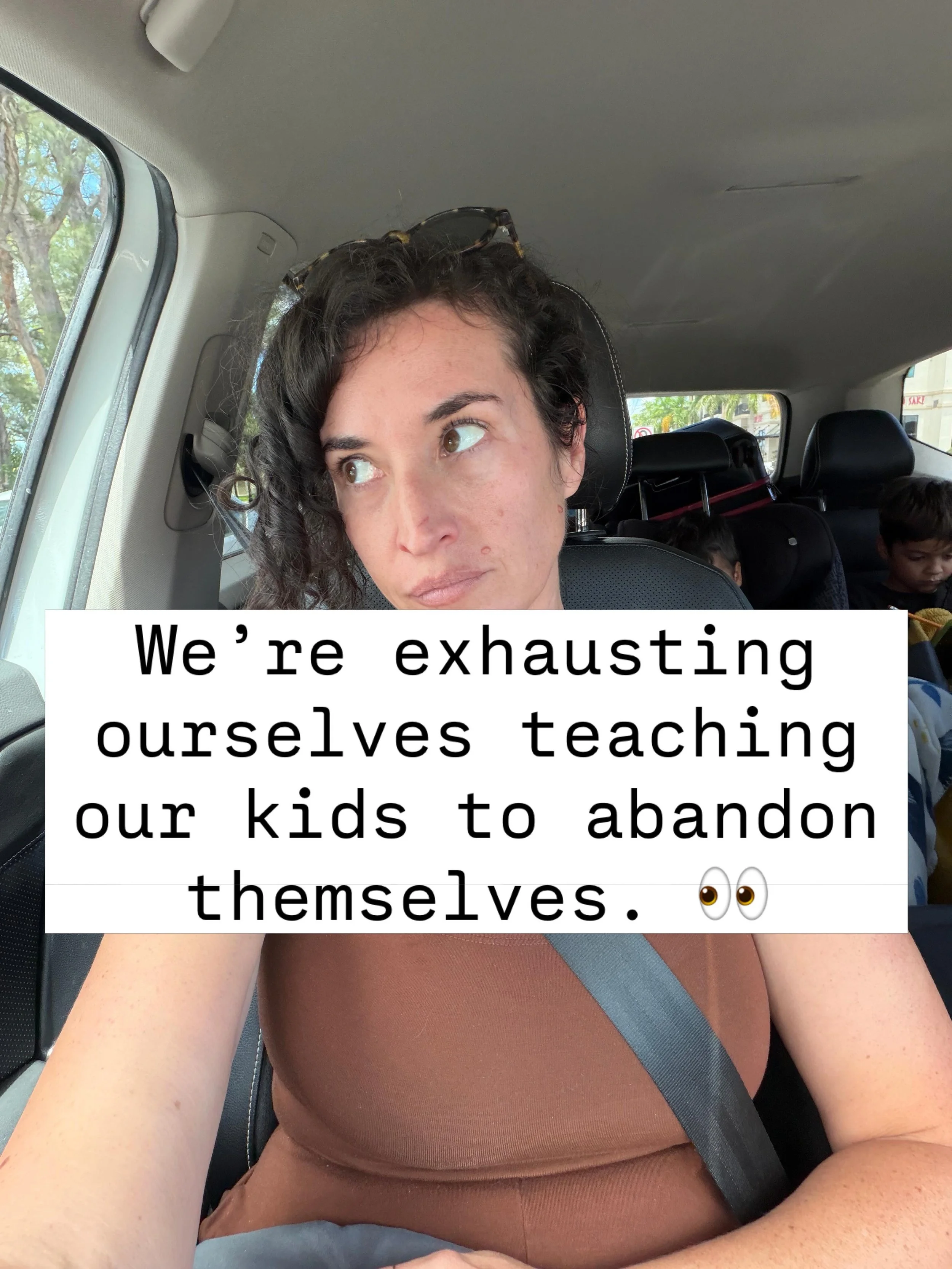 A lot of what we call &ldquo;good behavior&rdquo; is actually self-abandonment with a smile.

Forced sharing.
Hug Grandma.
Say thank you.
Don&rsquo;t be rude.
Be grateful.
Be nice.

None of these things are inherently bad.
But when a child learns tha