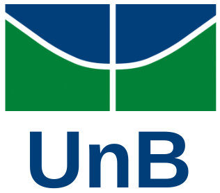 Logo da Universidade do Brasil (UnB) com cores verde e azul.