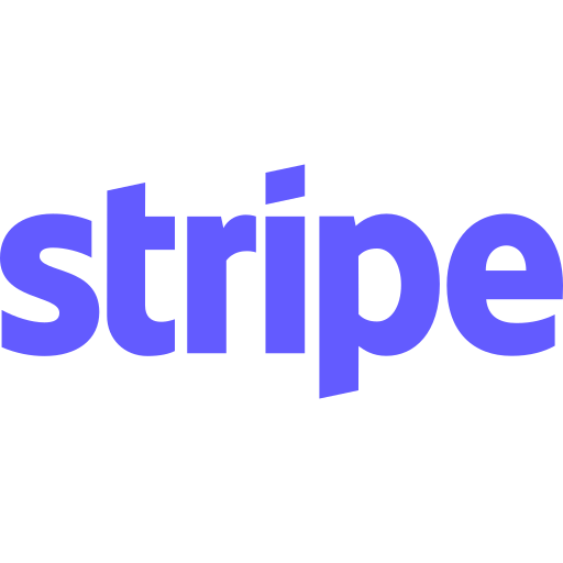 Logotipo da Stripe, uma fintech de pagamentos, com a palavra 'stripe' em letras cor de roxo.