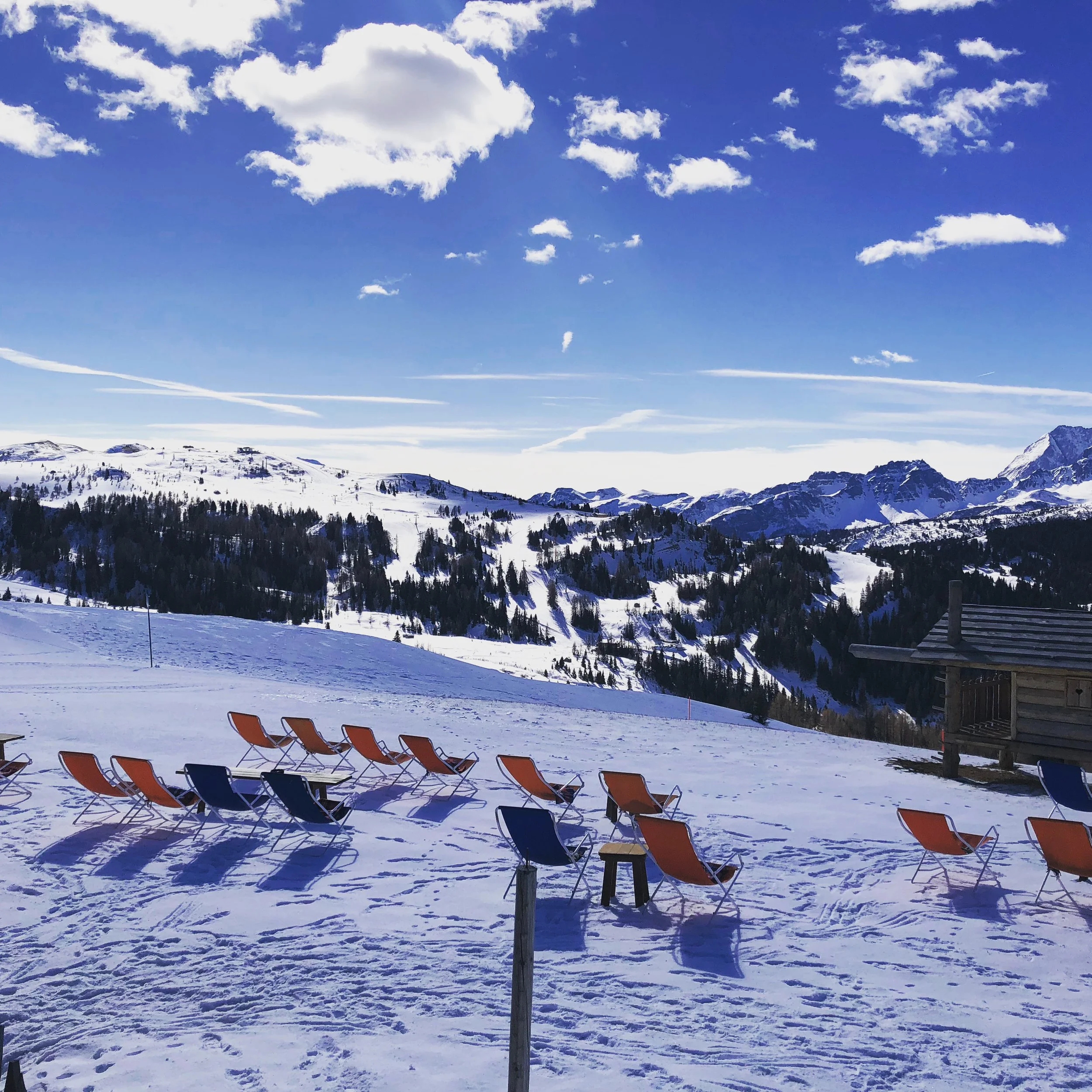 Mountains in South Tyrol in winter