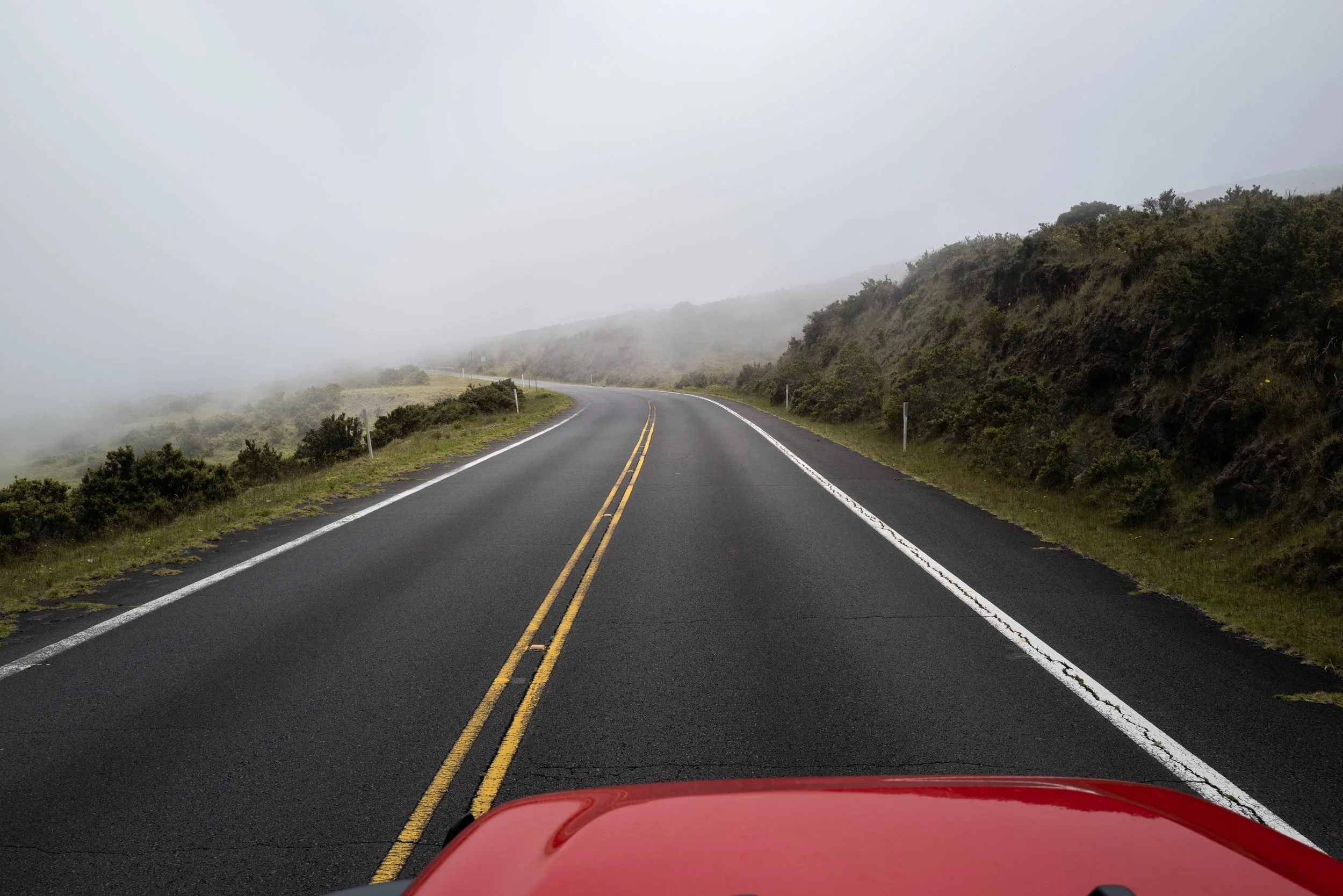 Ascending Haleakala to summit entrance