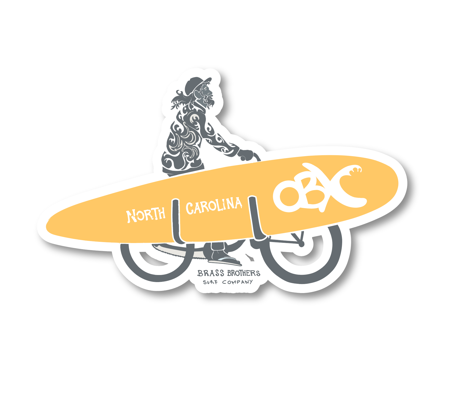 Beach Cruiser Sticker, $6