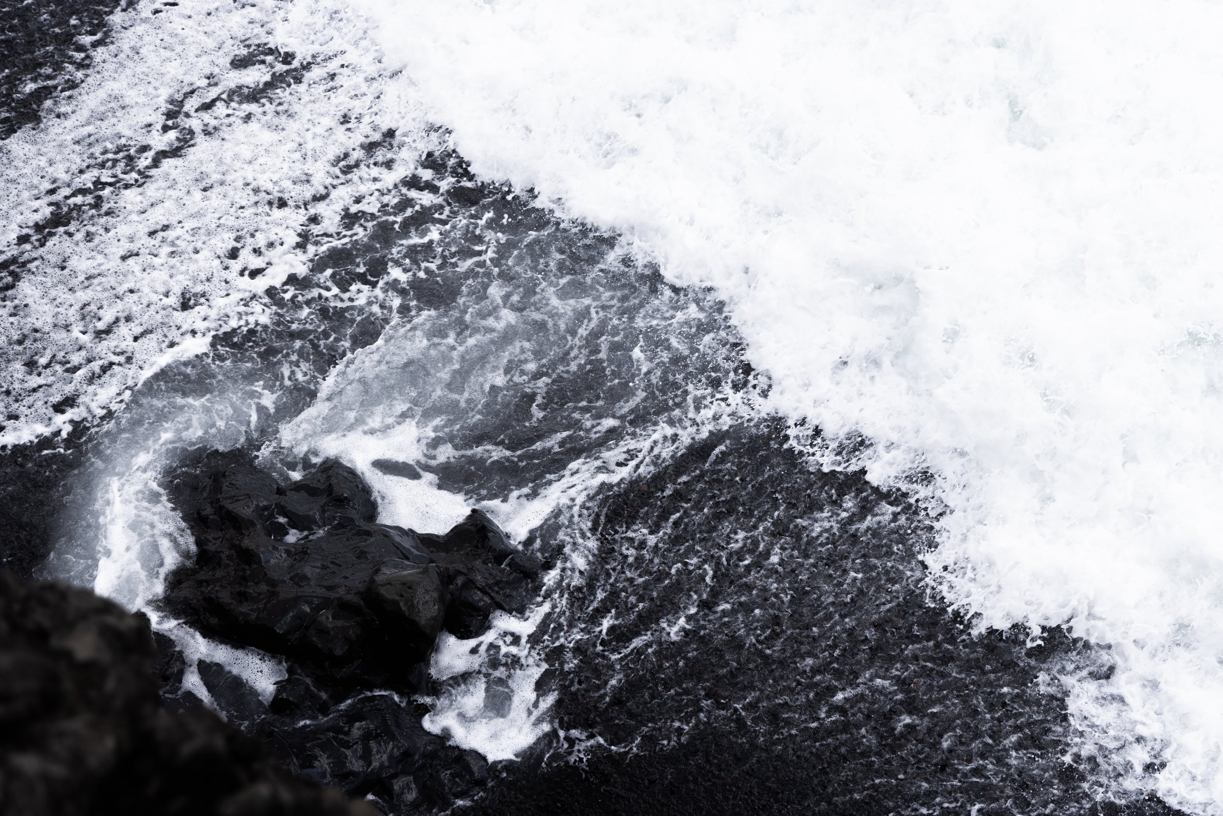 Black sand/rock beach